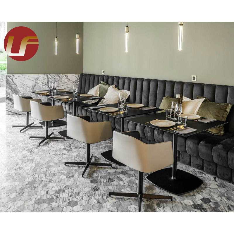 رخيصة حديثة تصميم معدن جلد مقعد مطعم كشك جلوس أثاث كرسي مجموعة صوفا