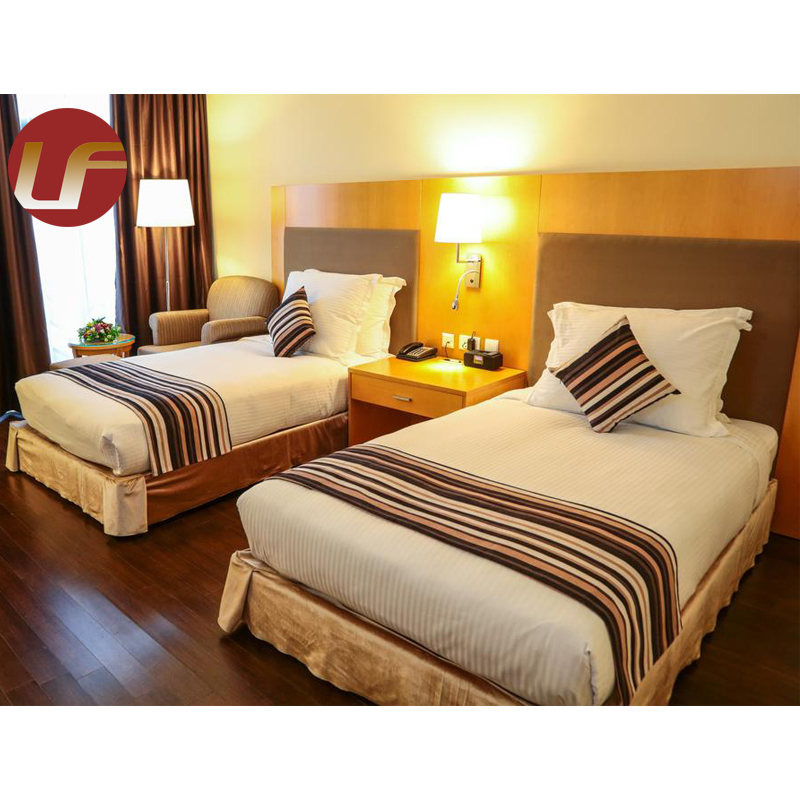 مصنع عالي الجودة مخصص للشقق الفندقية الرئيسية أثاث غرفة النوم للبيع سرير مزدوج / سرير مفرد للمشاريع