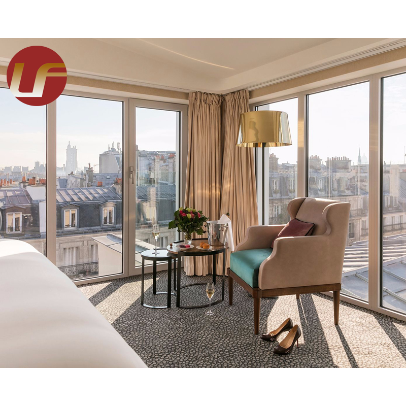 جناح فاخر حديث مخصص معدات فندقية 5 نجوم غرفة نوم مجموعة أثاث غرفة نوم فندق تجاري