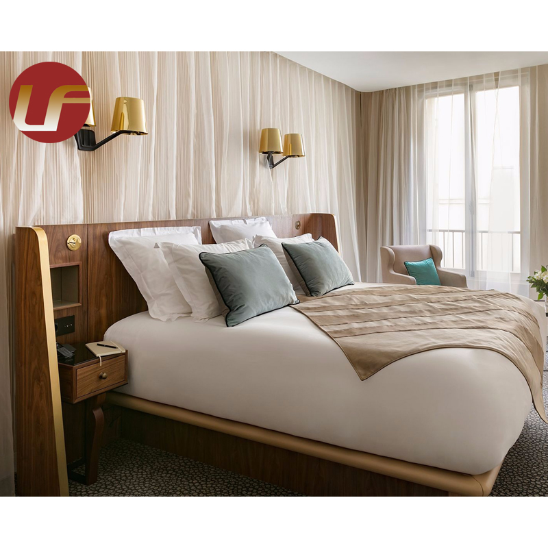 جناح فاخر حديث مخصص معدات فندقية 5 نجوم غرفة نوم مجموعة أثاث غرفة نوم فندق تجاري